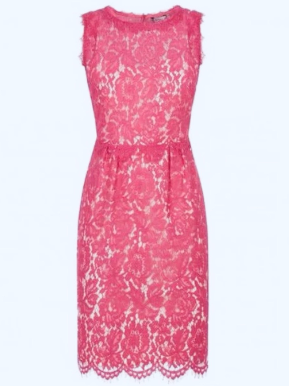 Beautiful Sleeveless Pink Lace Sheath Dress by Darling UK
